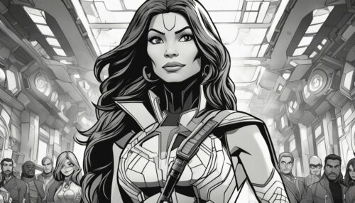 Marvel Characters in Gamora Coloring Pages