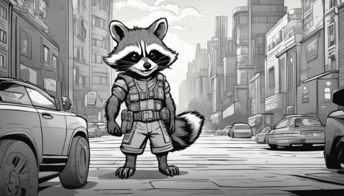 Avenger Rocket Raccoon Coloring Pages