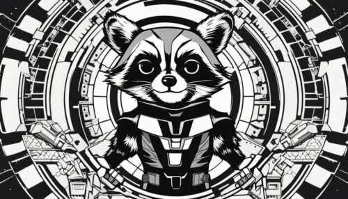 Avenger Rocket Raccoon Coloring Pages