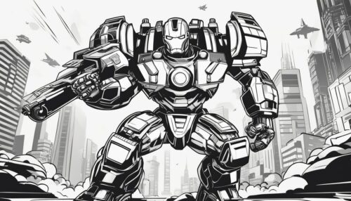 Avenger War Machine Coloring Pages