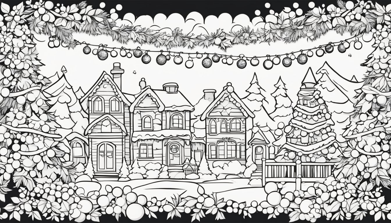 Christmas Garlands Coloring Pages: 8 Free