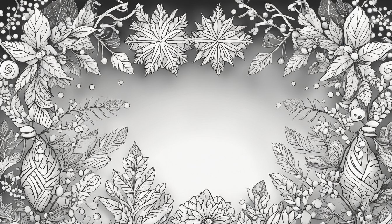 Christmas Garlands Coloring Pages: 8 Free