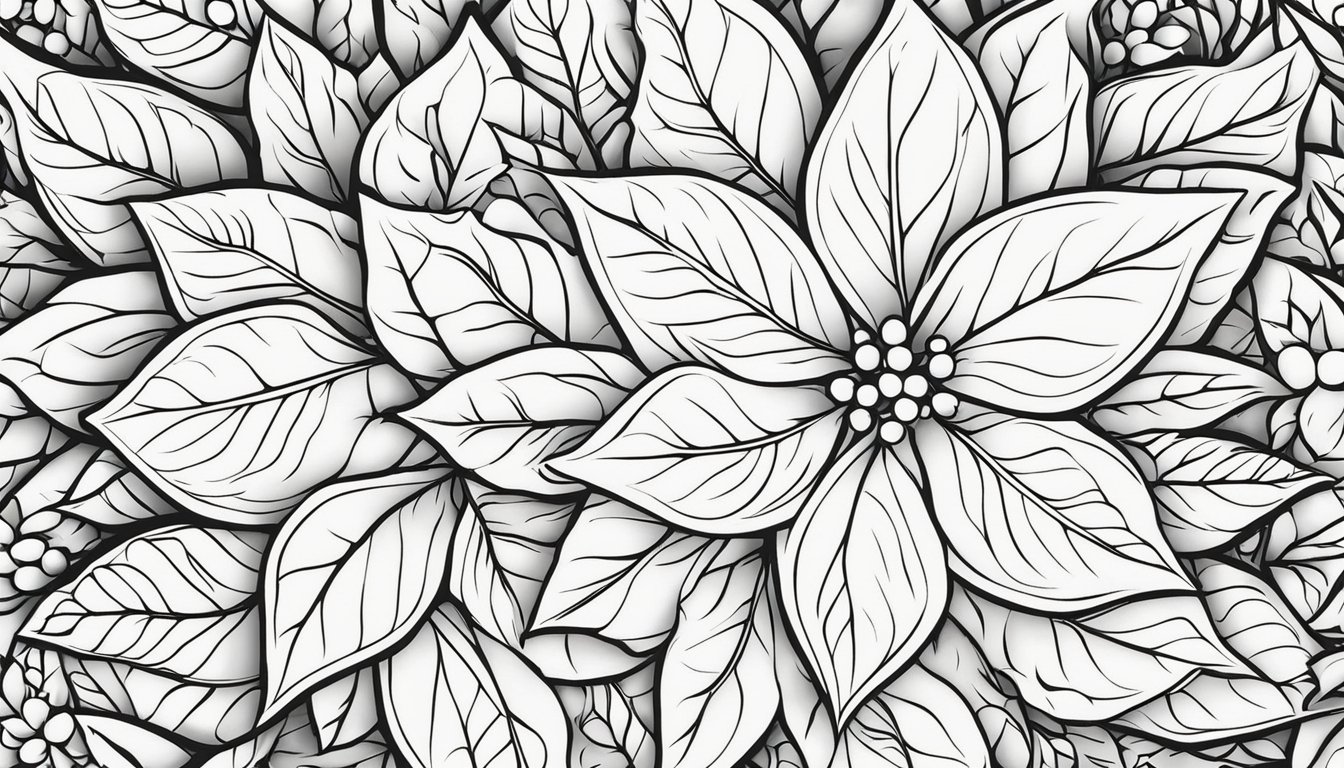 Christmas Poinsettias Coloring Pages: 21 Free