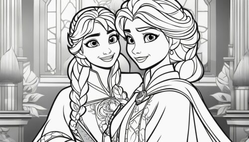 Coloring Pages Elsa and Anna