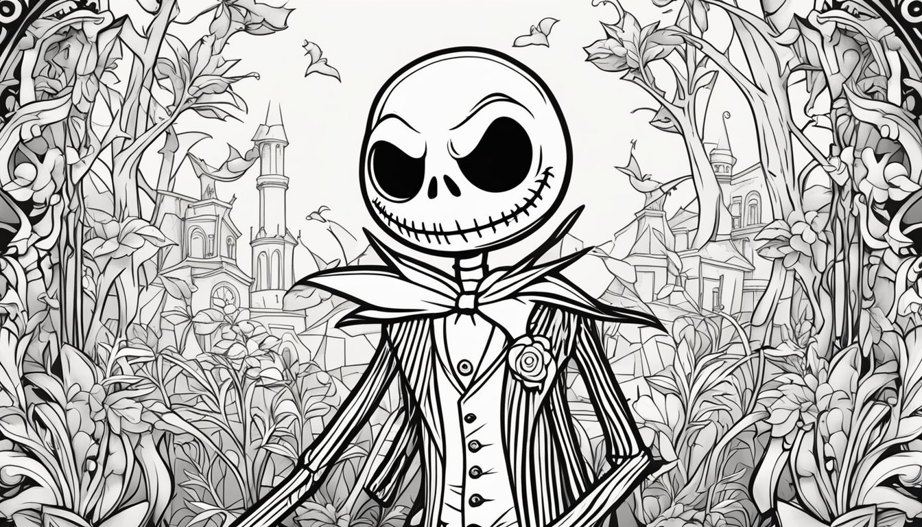 Coloring Pages Jack Skellington: 25 Free Colorings Book - Coloringsbook.com