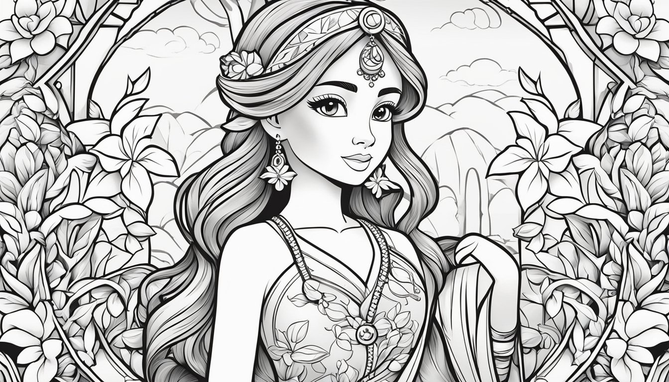 Coloring Pages Jasmine: 24 Free Colorings Book