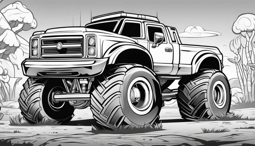 Coloring Pages Monster Truck – 24 Free Colorings Book