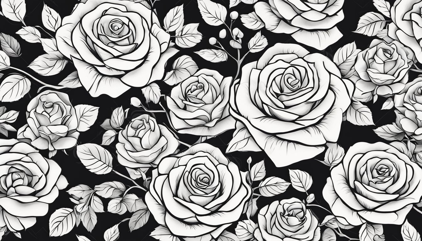 Coloring Pages Roses: 18 Free Colorings Book