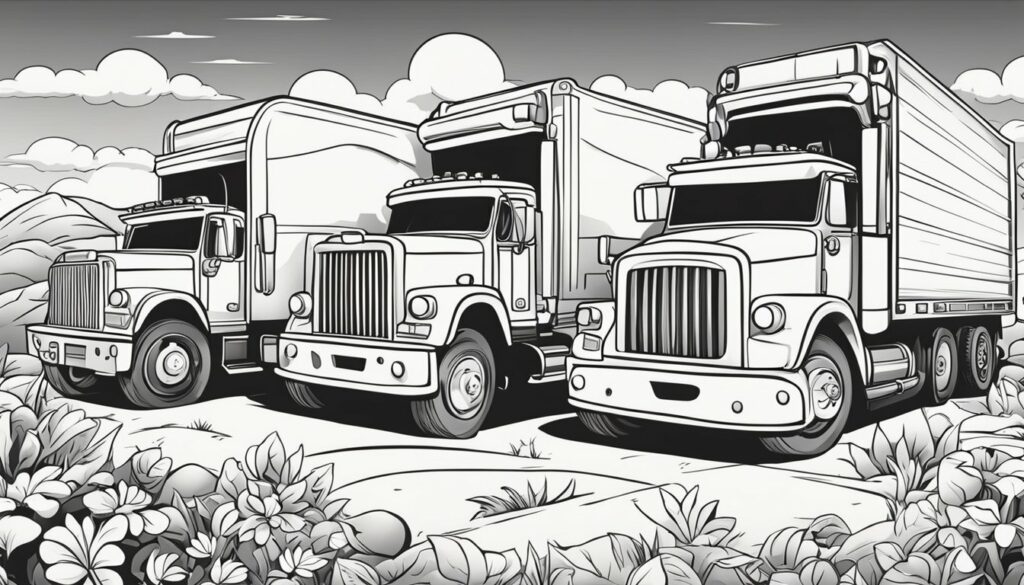 Coloring Pages Trucks: 17 Free Colorings Book - Coloringsbook.com