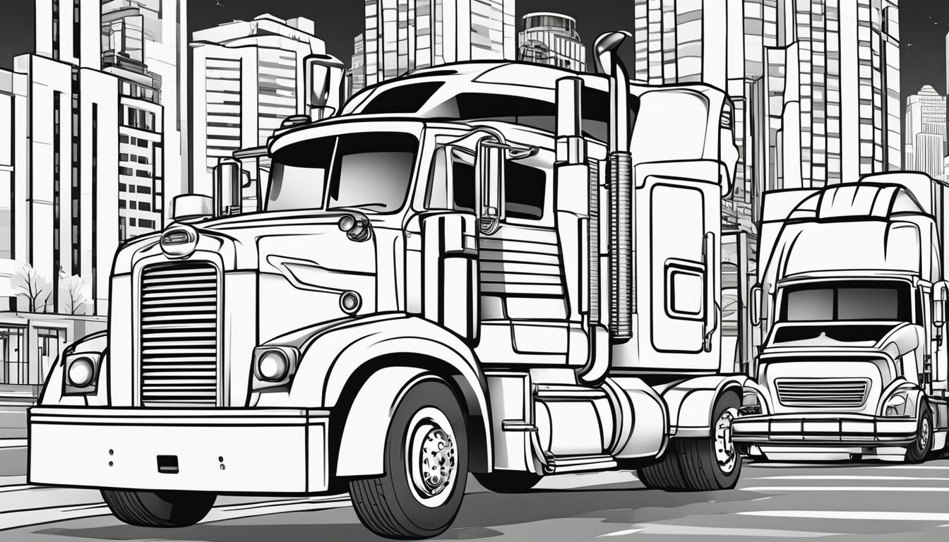 Coloring Pages Trucks: 17 Free Colorings Book - Coloringsbook.com