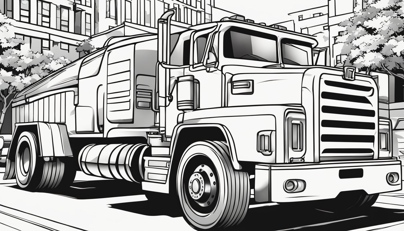 Coloring Pages Trucks: 17 Free Colorings Book