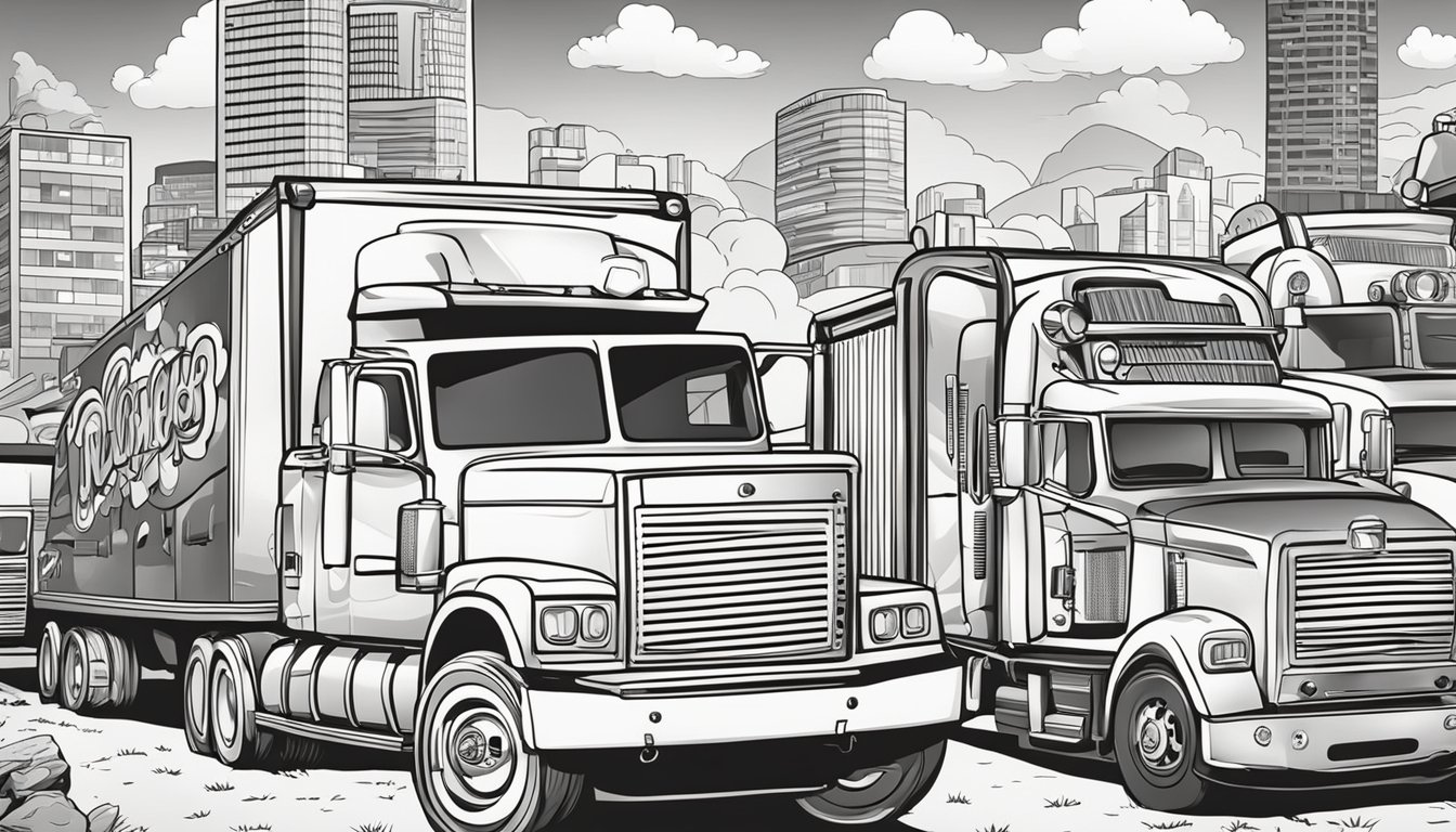 Coloring Pages Trucks: 17 Free Colorings Book