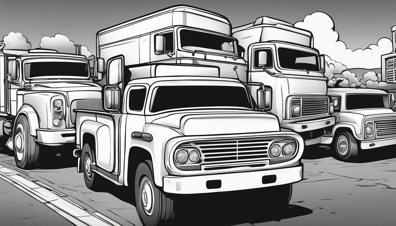 Coloring Pages Trucks: 17 Free Colorings Book - Coloringsbook.com