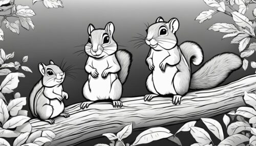 Squirrels Coloring Pages