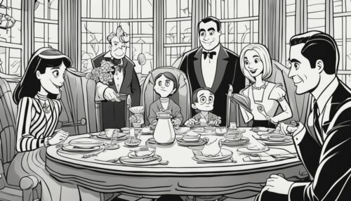 Halloween-Themed Addams Family Coloring Pages