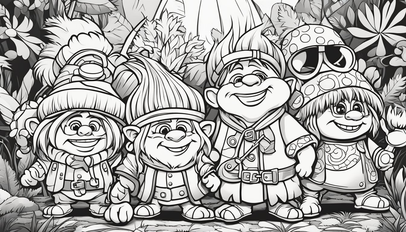 Trolls (2016) Coloring Pages: Colorings Book