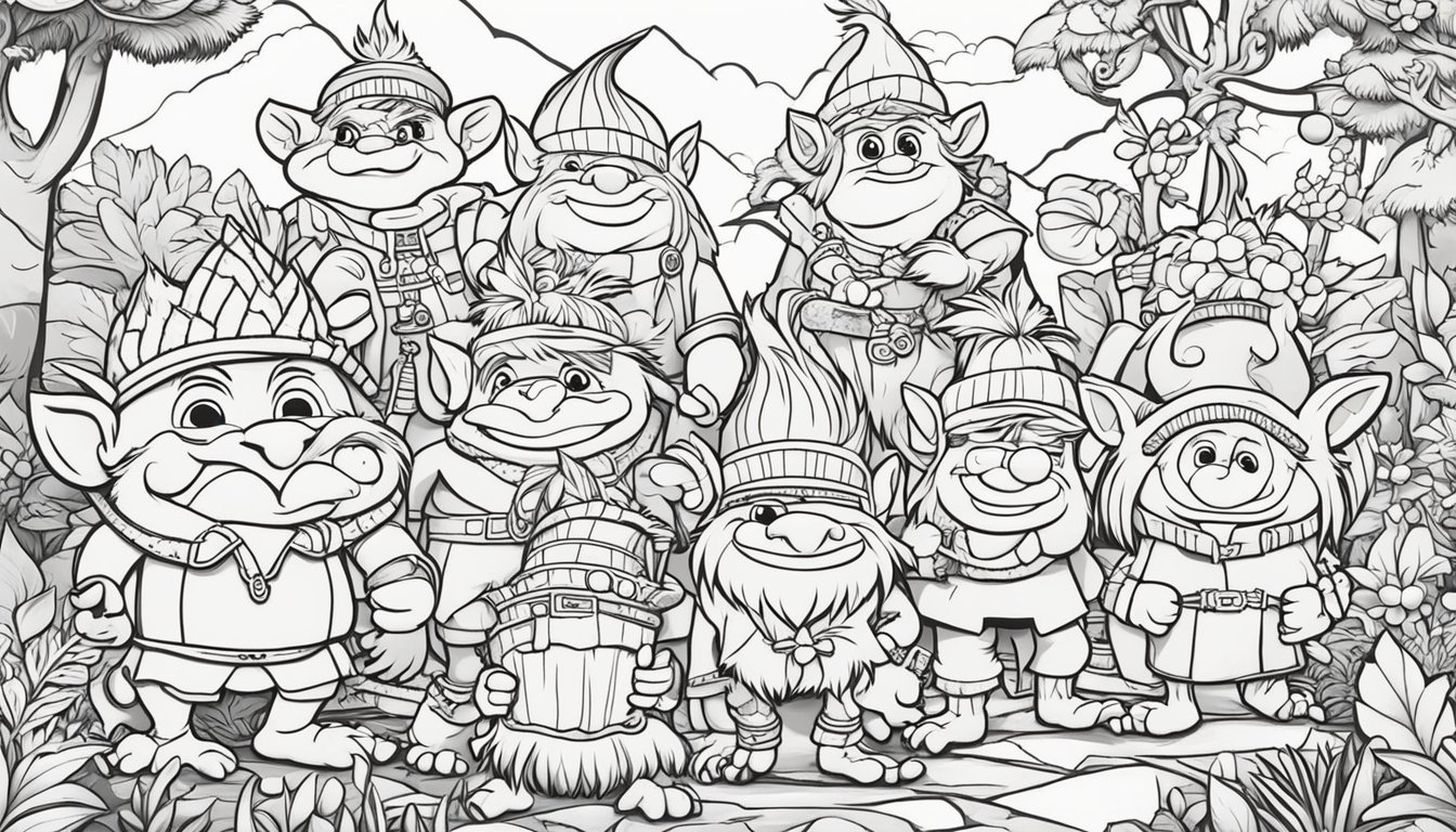 Trolls (2016) Coloring Pages: Colorings Book