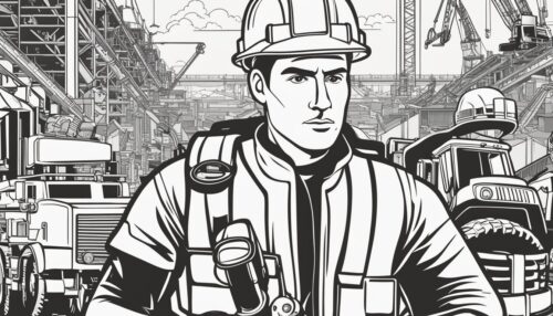 Construction Worker Coloring Page