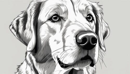 Golden Retriever Coloring Page