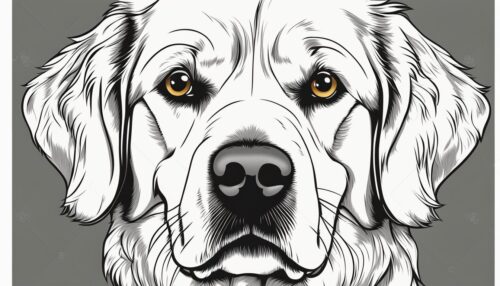 Golden Retriever Coloring Page