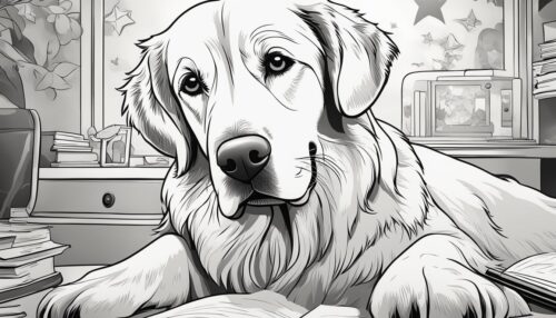 Golden Retriever Coloring Page