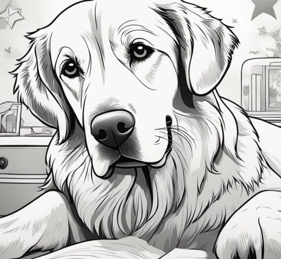 Golden Retriever Coloring Page: 8 Free Printable for Kids and Adults