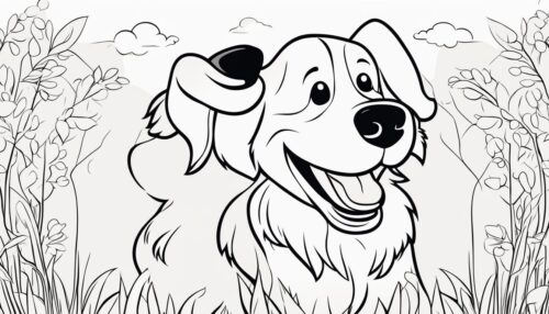 Golden Retriever Coloring Page