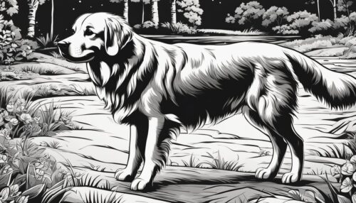 Golden Retriever Coloring Page