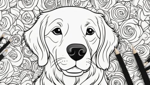 Golden Retriever Coloring Page