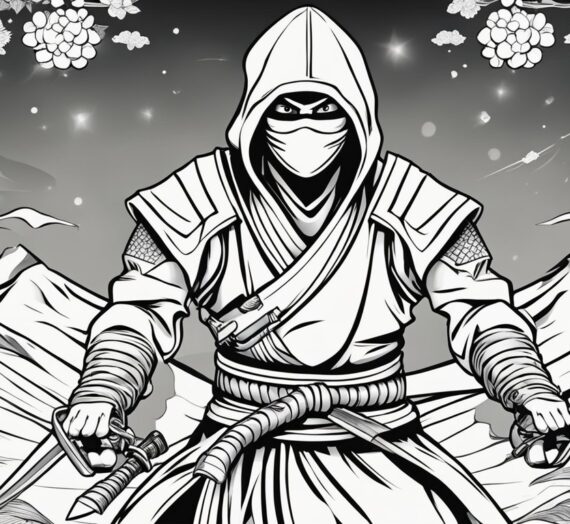 Ninja Pictures to Color: 18 Free Colorings Book