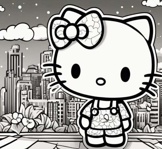 Pictures to Color Hello Kitty: 24 Free Colorings Book