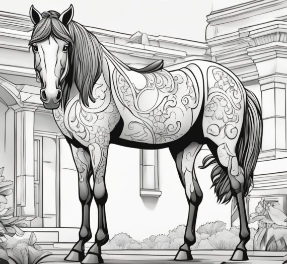 Pictures to Color Horses: 25 Free Colorings Book