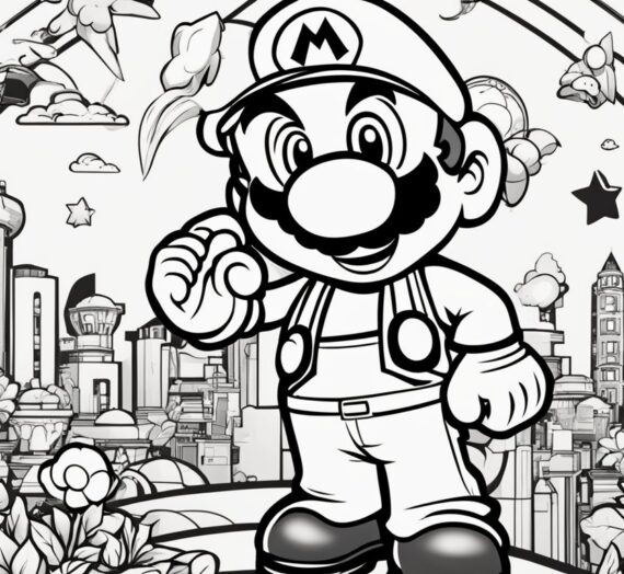 Pictures to Color Mario: 30 Free Colorings Book