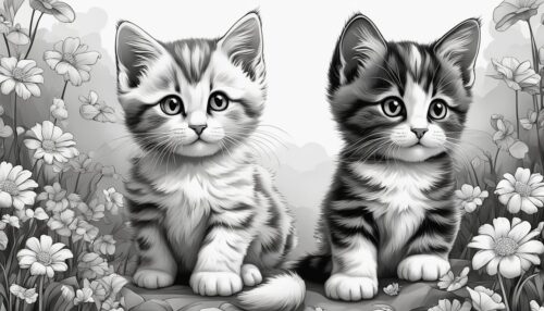 Pictures to Color of Kittens