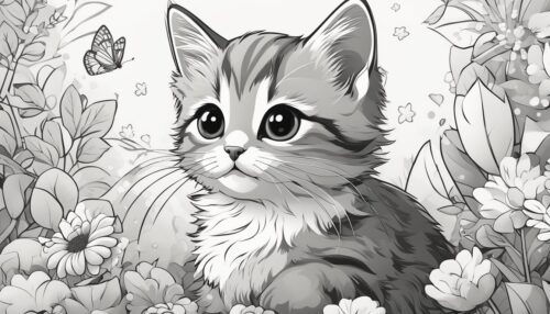 Types of Kitten Coloring Pages