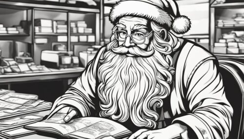 Pictures to Color of Santa Claus