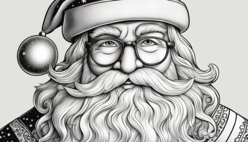 Pictures to Color of Santa Claus