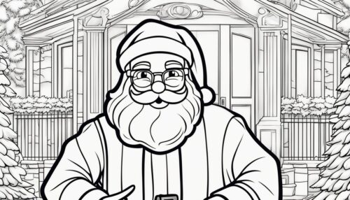 Pictures to Color of Santa Claus