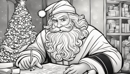 Pictures to Color of Santa Claus