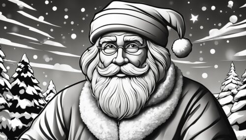 Pictures to Color of Santa Claus