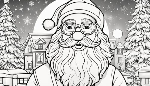 Pictures to Color of Santa Claus