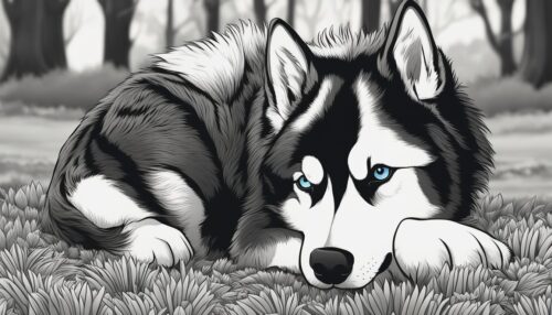 Siberian Husky Coloring Page