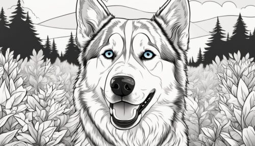 Siberian Husky Coloring Page