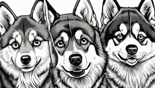 Siberian Husky Coloring Page