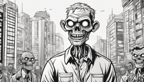 Zombie Coloring Pages