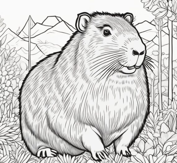 Capybara Coloring Pages: 15 Free Colorings Book